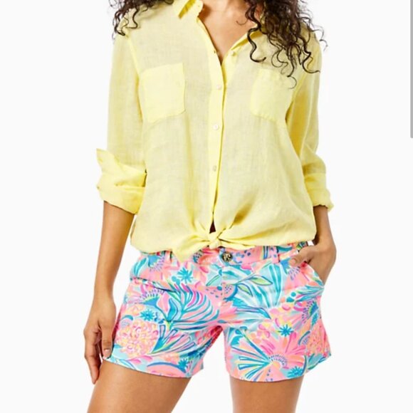Lilly Pulitzer Pants - Lilly Pulitzer Callahan Knit Short 5" Tropical Punch Sz 8
